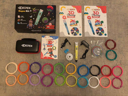 3D Pen Super Kit _ مجموعة أقلام ثلاثية الأبعاد احترافية