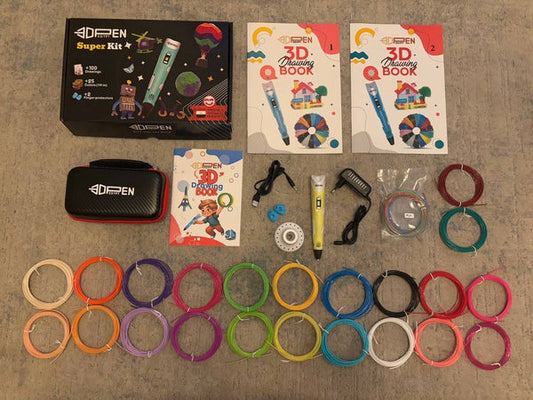 3D Pen Super Kit _ مجموعة أقلام ثلاثية الأبعاد احترافية