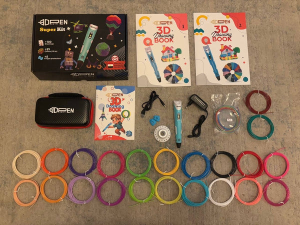 3D Pen Super Kit _ مجموعة أقلام ثلاثية الأبعاد احترافية